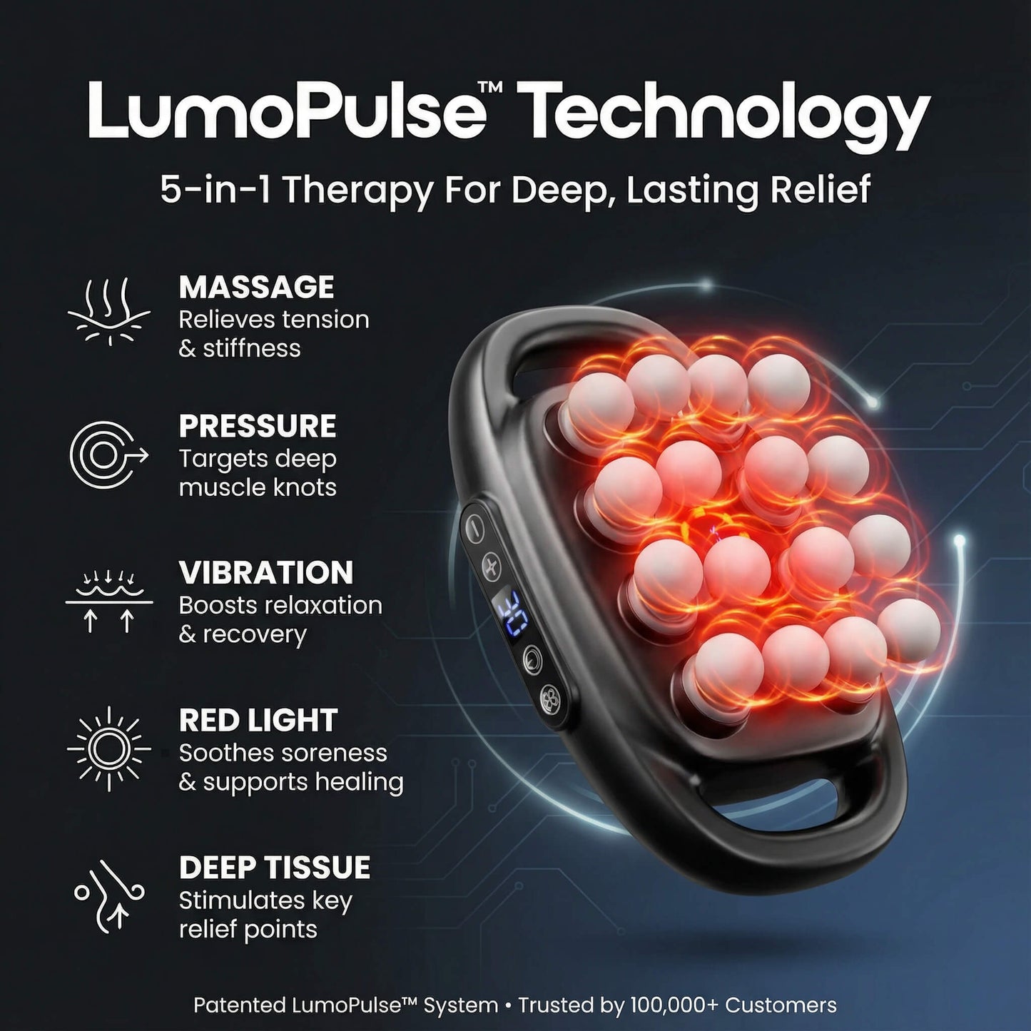 16-Head Deep Tissue Massage Gun