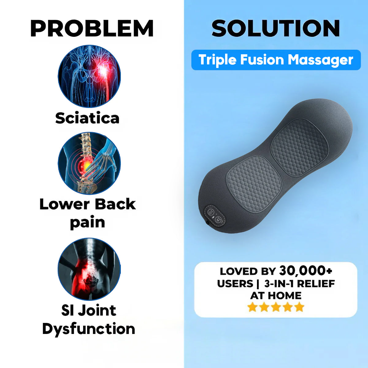 Triple Fusion Massager - 15 Minutes a Day to a Pain-Free Life